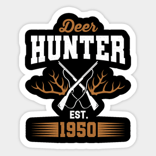 Gifts for 71 Year Old Deer Hunter 1950 Hunting 71th Birthday Gift Ideas Sticker